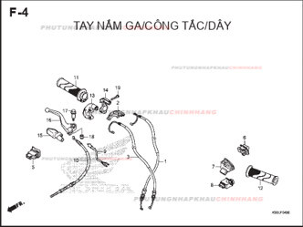 F4 – TAY NẮM CÔNG TẮC DÂY – HONDA WAVE RSX 110 (K90J)