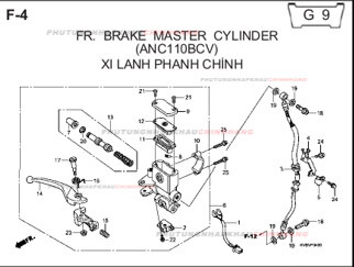 F4 – TAY PHANH CÔNG TẮC DÂY – HONDA CLICK 110 (KVB)