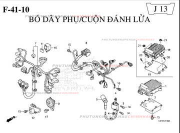 F41-10 – BỘ DÂY PHỤ CUỘN ĐÁNH LỬA – SH 125-150 (K01-K02)