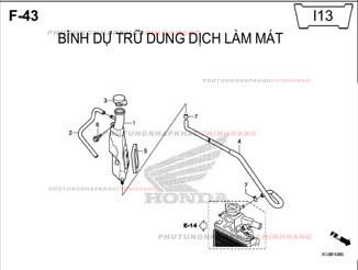F43 – BÌNH DỰ TRỮ NƯỚC MÁT – HONDA LEAD 125 (K12)