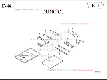 F46 – DỤNG CỤ – SH 125-150 (K01-K02)