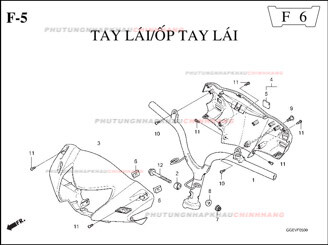 F5 – TAY LÁI ỐP TAY LÁI – HONDA LEAD 110 (GGE)