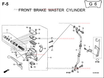 F5 – XY LANH CHÍNH PHANH TRƯỚC – HONDA BLADE 110 (K57)