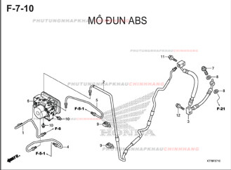 F7-10 – MÔ ĐUN ABS – HONDA SH 125-150 (K77-K78)