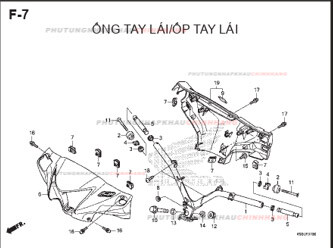 F7 – ỐP TAY LÁI – HONDA WAVE RSX 110 (K90J)