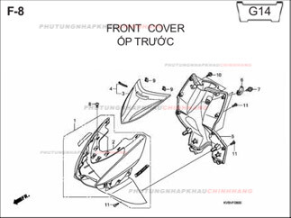 F8 – ỐP TRƯỚC – HONDA CLICK 110 (KVB)