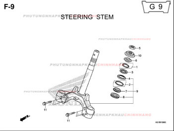 F9 – CỔ LÁI – HONDA BLADE 110 (K57)