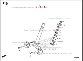 F9 – CỔ LÁI – HONDA WAVE RSX 110 (K90J)