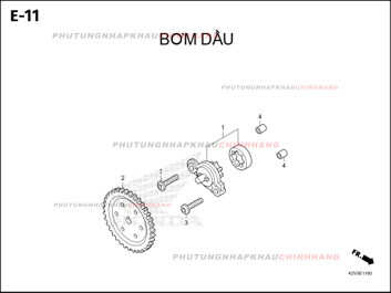 E11 – BƠM DẦU – HONDA VARIO 125 (K2V)