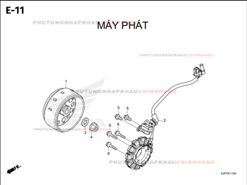 E11 – MÁY PHÁT – HONDA WINNER R 150 (K2PT)