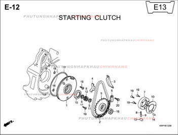 E12 – LY HỢP KHỞI ĐỘNG – HONDA WAVE ALPHA 100 (KWY)