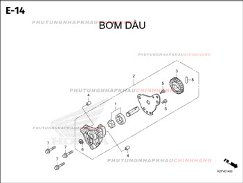 E14 – BƠM DẦU – HONDA WINNER R 150 (K2PT)