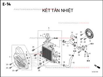 E14 – KÉT TẢN NHIỆT – HONDA VARIO 125 (K2V)