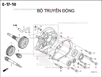 E17-10 – BỘ TRUYỀN ĐỘNG – HONDA VARIO 125 (K2V)