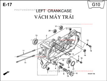 E17 – VÁCH MÁY TRÁI – HONDA AIR BLADE 110 (KVGS)