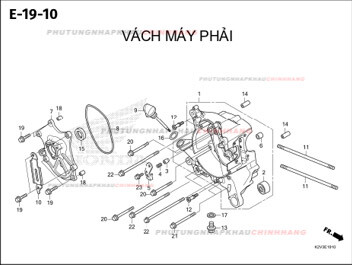 E19-10 – VÁCH MÁY PHẢI – HONDA VARIO 125 (K2V)