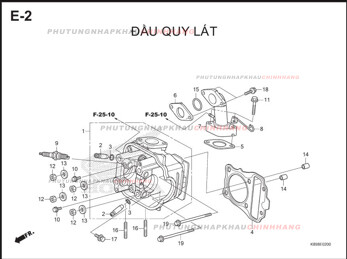 E2 – ĐẦU QUY LÁT – HONDA WAVE ALPHA 110 (K89)