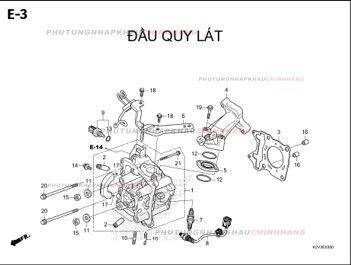 E3 – ĐẦU QUY LÁT – HONDA VARIO 125 (K2V)