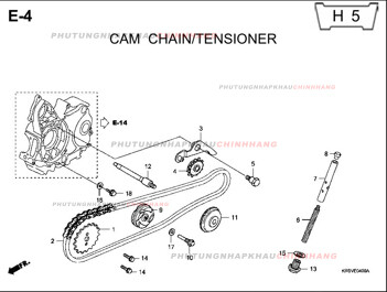 E4 – SÊN CAM TĂNG CAM – HONDA WAVE A A+ZX S RS 100