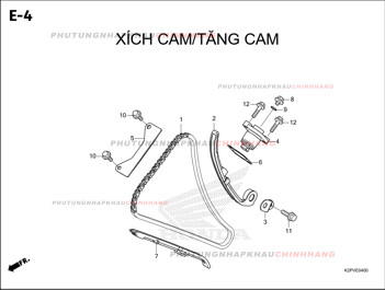 E4 – XÍCH CAM TĂNG CAM – HONDA WINNER R 150 (K2PT)