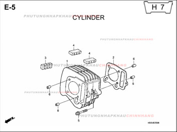 E5 – XY LANH – HONDA WAVE A A+ZX S RS 100
