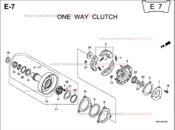 E7 – LY HỢP MỘT CHIỀU – HONDA WAVE ALPHA 100 (KWY)