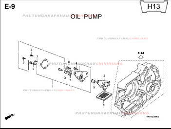 E9 – BƠM DẦU – HONDA WAVE A A+ZX S RS 100