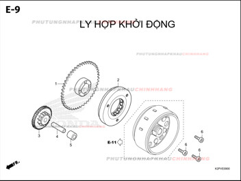 E9 – LY HỢP KHỞI ĐỘNG – HONDA WINNER R 150 (K2PT)