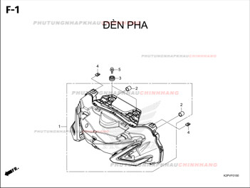 F1 – ĐÈN PHA – HONDA WINNER R 150 (K2PT)