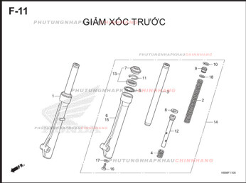 F11 – GIẢM XÓC TRƯỚC – HONDA WAVE ALPHA 110 (K89)