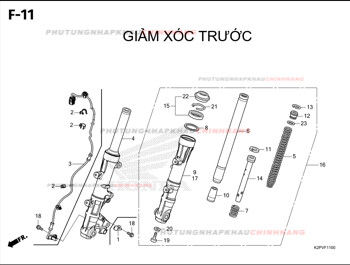 F11 – GIẢM XÓC TRƯỚC – HONDA WINNER R 150 (K2PT)