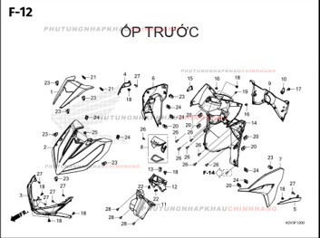 F12 – ỐP TRƯỚC – HONDA VARIO 125 (K2V)