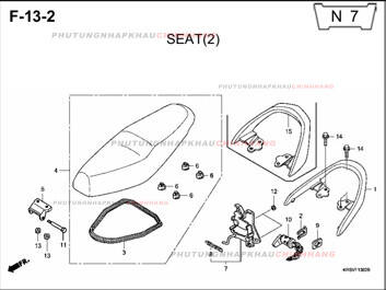 F13-2 – YÊN XE (2) – HONDA WAVE A A+ZX S RS 100