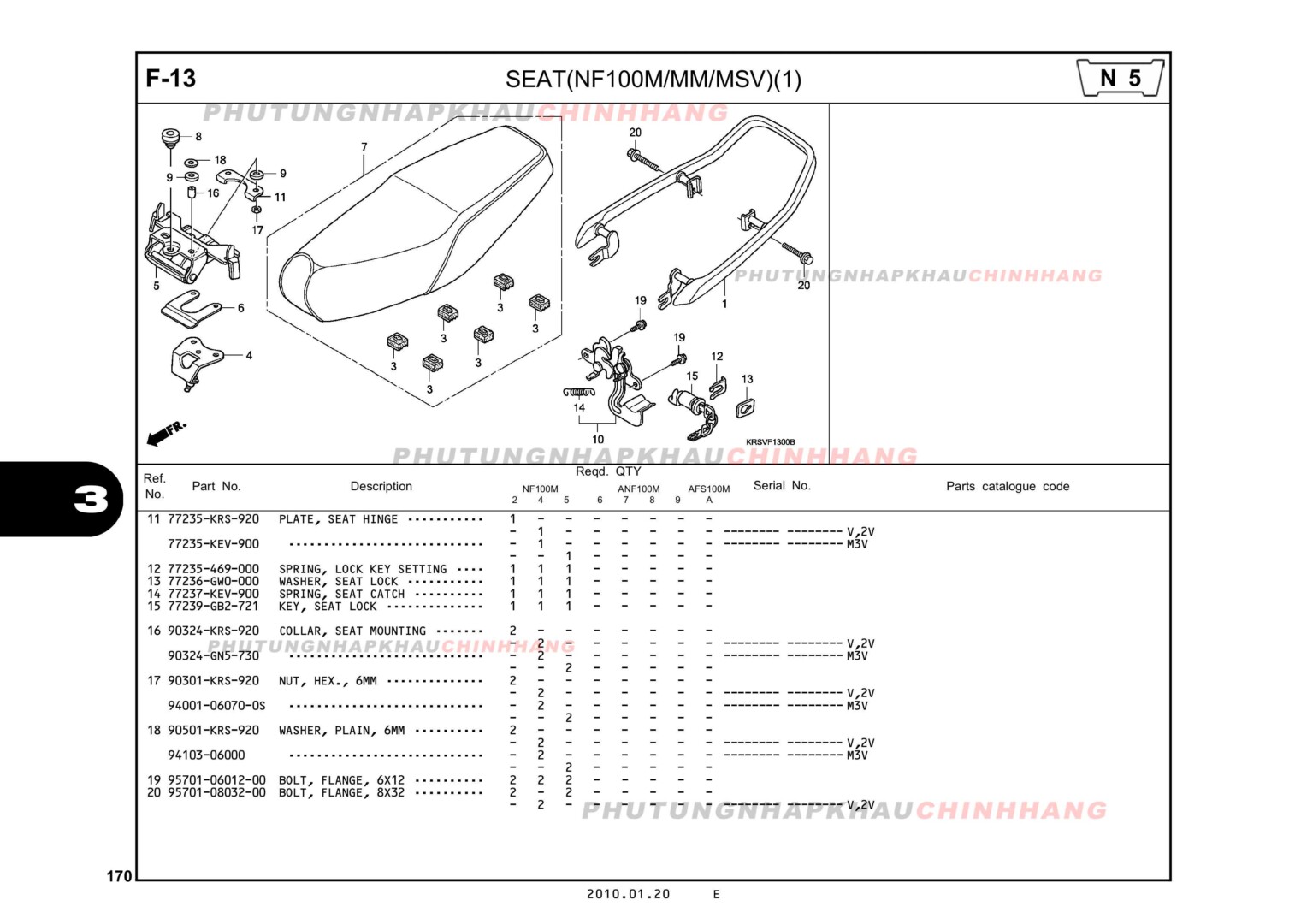 F13 - YÊN XE (1) - HONDA WAVE A A+ZX S RS 100