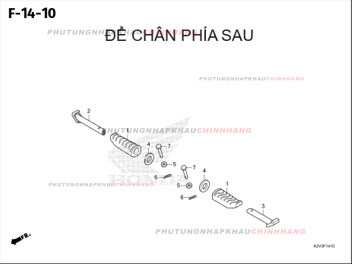 F14-10 – ĐỂ CHÂN PHÍA SAU – HONDA VARIO 125 (K2V)