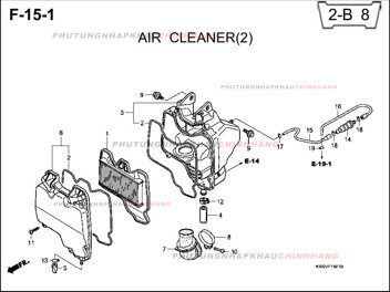 F15-1 – LỌC GIÓ (2) – HONDA WAVE A A+ZX S RS 100