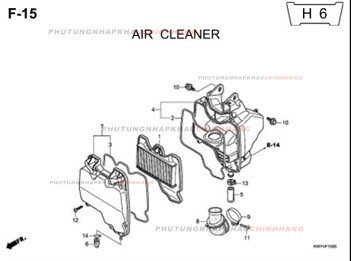 F15 – LỌC GIÓ – HONDA WAVE ALPHA 100 (KWY)