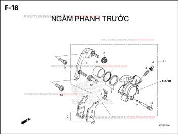 F18 – NGÀM PHANH TRƯỚC – HONDA VARIO 125 (K2V)
