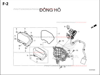 F2 – ĐỒNG HỒ – HONDA VARIO 125 (K2V)