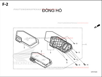 F2 – ĐỒNG HỒ – HONDA WINNER R 150 (K2PT)