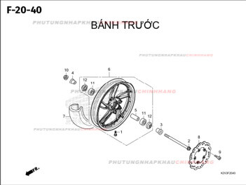 F20-40 – BÁNH TRƯỚC – HONDA VARIO 125 (K2V)