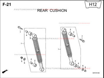 F21 – GIẢM XÓC SAU – HONDA WAVE ALPHA 100 (KWY)