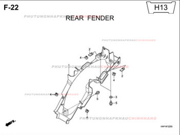 F22 – CHẮN BÙN SAU – HONDA WAVE ALPHA 100 (KWY)