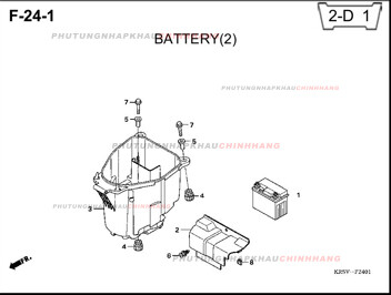 F24-1 – BÌNH ĐIỆN (2) – HONDA WAVE A A+ZX S RS 100