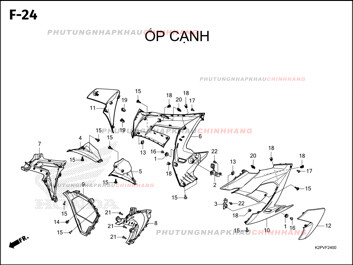 F24 – ỐP CẠNH – HONDA WINNER R 150 (K2PT)