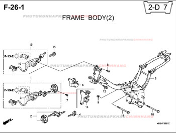 F26-1 – KHUNG XE (2) – HONDA WAVE A A+ZX S RS 100