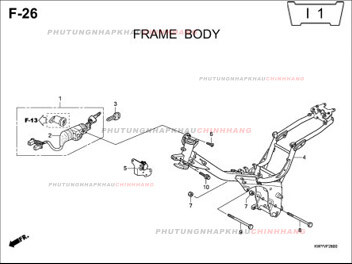 F26 – KHUNG XE – HONDA WAVE ALPHA 100 (KWY)