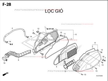 F28 – LỌC GIÓ – HONDA VARIO 125 (K2V)