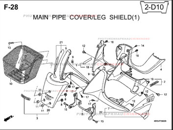 F28 – ỐP ỐNG CHÍNH (1) – HONDA WAVE A A+ZX S RS 100