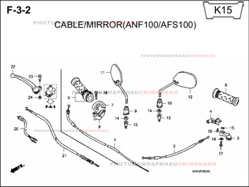 F3-2 – DÂY GƯƠNG – HONDA WAVE A A+ZX S RS 100